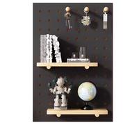 Kit combinato per pannelli forati, espositore da parete con piccoli bastoncini di legno per l'organizzazione del garage e soluzioni di archiviazione