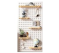 Kit combinato per pannelli forati, espositore da parete con piccoli bastoncini di legno per l'organizzazione del garage e soluzioni di archiviazione