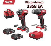 Kit combinato Trapano a percussione ed avvitatore a massa battente a batteria Co