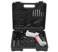 Kit combinato trapano avvitatore elettrico a batteria con luce LED Il set di utensili elettrici DC 4,2 V include 8 prese e 36 punte da trapano Maniglia a doppia posizione con