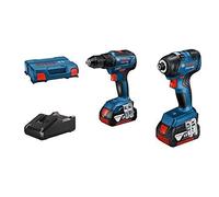 KIT COMBO 2 UTENSILI 18V: GDR 18V-200 + GSR 18V-55 + GBA 18V 2x4.0Ah + GAL 18V-40