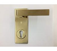 KIT COMO SECUREMME PLACCA+MANIGLIA QUADRA IN OTTONE LUCIDO