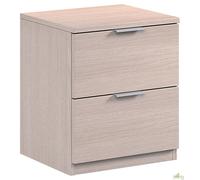 KIT COMODINO CASSETTI CAMERA DA LETTO CM.46X38X34 COLOR ROVERE SBIANCATO