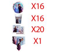 Kit Compleanno Frozen 2 Elsa Anna Set Party Bimba Bambina con Tovaglia