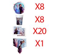 Kit Compleanno Frozen 2 Elsa Anna Set Party Bimba Bambina con Tovaglia