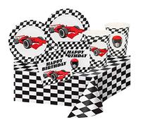 Kit compleanno n.3 speed racing formula 1 addobbi festa a tema gara automobilistica auto da corsa monoposto gran premio circuito bandiera scacchi