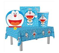 Kit compleanno per 32 bambini a tema Doraemon, una delle serie manga e anime più famose e di successo di tutti i tempi !