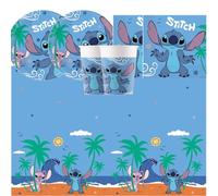 kit compleanno per 40 persone Stitch set per feste compleanno ideali per bambini cartone animato koala alieno hawaii lilo angel kit n 3