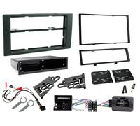 Kit completo 2 DIN Ford Focus Fiesta C-Max Kuga da 2005 nero con comandi volante