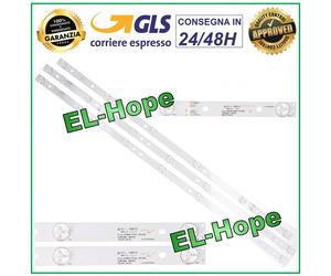 KIT COMPLETO 3 BARRE STRIP LED PER TV 39" POLAROID TQC39R4PR001.133