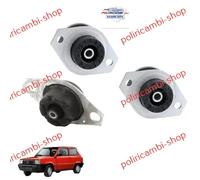 KIT COMPLETO 3 SUPPORTI SOSTEGNI MOTORE E CAMBIO FIAT PANDA 141 4X2 MOTORI ACT