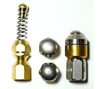 KIT COMPLETO 4 UGELLI STURATUBI 1/8, SONDA STURATUBI SPURGATUBI IDROPULITRICE