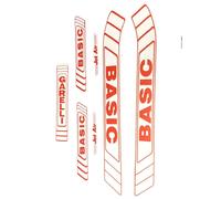 kit completo ADESIVI GARELLI BASIC trasparente e ROSSO aufkleber sticker logo_