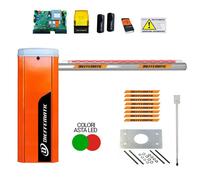 KIT COMPLETO BARRIERE BARRIERA ASTA CON LED 6 METRI MT AUTOMATICA STRADALE 24V