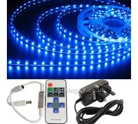Kit Completo Blu 5M SMD LED Tubo Luminoso+Potenza Adattatore+Gratis Remoto