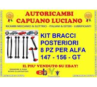 KIT COMPLETO BRACCI SOSPENSIONE POSTERIORI ALFA 147 156 GT - 12 PZ