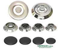 KIT COMPLETO BRUCIATORI E PIATTELLI LUCIDI PIANO COTTURA SMEG CUCINA 5 FUOCHI