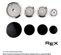 KIT COMPLETO BRUCIATORI E PIATTELLI REX PIANI COTTURA 4 PEZZI