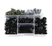 Kit Completo Bulloni Compatibile Con ZZR250 Per EX250 Per EX300 Per EX400 Per ER-6f Per EX-6 Per ER-6n Carenatura Kit Bulloni Viti Dado Bulloni(Black)
