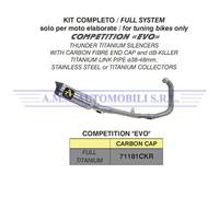 Kit completo COMPETITION "EVO" con dBKiller fond. carby Yamaha YZF R3 Anno 2018
