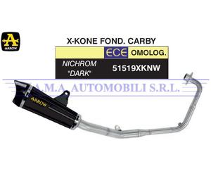 Kit completo con terminale X-Kone "Dark" Honda CB 125 R Anni 2021 2022 2023 2024