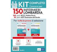 Kit completo concorsi per 150 infermieri Lombardia. Per tutte le prove di selezione. Con software di simulazione, video-lezioni procedure infermieristiche