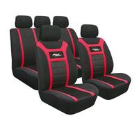 Kit completo coprisedili fodere auto universali poliestere High Gear. Rosso