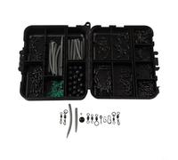 Kit completo da 300 pezzi per pesca alla carpa con clip, ganci, girelle e bottoni a pressione per tutti gli appassionati di pesca