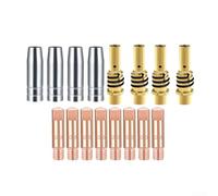 Kit completo di accessori da 16 pezzi per saldatura 15AK, 8 punte di contatto da 0 8 mm, 4 ugelli a gas e 4 diffusori di gas per risultati professionali