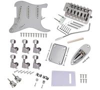 Kit Completo Di Accessori Fai-da-te Per Chitarra Elettrica Incluso Battipenna Precablato(Silver)