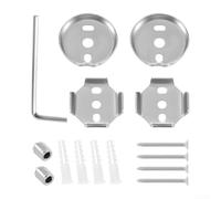 Kit completo di accessori per il montaggio del portasciugamani con basi in acciaio inox e viti per un fissaggio sicuro a parete in ambienti umidi del bagno