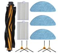 Kit completo di accessori per la pulizia per bObsweep PetHair per robot aspirapolvere SLAM con spazzola principale, spazzole laterali, filtro e panni per mocio (A)