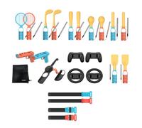 Kit Completo di Attrezzature Sportive Cymwer 24 in 1 con Racchette da Tennis, Mazze da Golf, Fasce for le Gambe, Accessori for Famiglia e Party for Switch 2