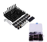 Kit completo di bulloni, viti, dadi e clip di fissaggio universali per carrozzeria per il parabrezza delle moto in alluminio billet lavorato a macchina a controllo numerico