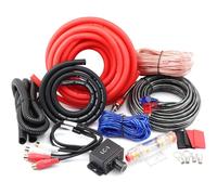 Kit completo di cablaggio per amplificatore per auto con controller di livello subwoofer remoto - Cavo di alimentazione/messa a terra CCA da 1000 W, cavo RCA, cavo per altoparlanti, fusibile 60A per