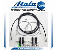 Kit completo di fili freno d'acciaio guaina pattini freno per bicicletta bici