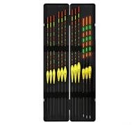 Kit completo di galleggianti da pesca con 9 bobine diurne e 3 notturne, include scatole per attrezzature, in legno leggero