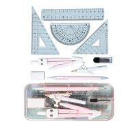 Kit completo di geometria con 9 strumenti essenziali, tra cui bussole righelli per disegno tecnico preciso Set bussola e righello