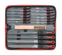 Kit completo di lima manuale con borsa porta attrezzi per la lavorazione del legno e progetti fai da te, 4 lime grandi e 12 lime ad ago
