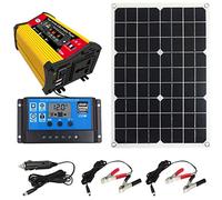 Kit Completo di Pannelli Solari Off-grid Kit Pannelli Solari con Inverter 4000W (max) e Regolatore di carica solare 30A e pannello solare monocristallino | Kit Solare Fuori Rete per Camper