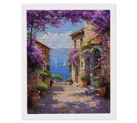 Kit Completo di Pittura Diamante 5D, Diamond Painting per Adulti Paesaggio della città, DIY Diamantini Crystal Art Mosaico Kit, per Decor da Parete Soggiorno Camera da Letto, Gifts 50x70cm J-1129