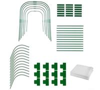Kit completo di protezione antigelo per esterni, con cerchi, clip e panno antigelo per proteggere piante e verdure dal gelo (A)