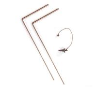 Kit completo di rabdomanzia con 99% aste in rame e pendolo per consultazione e guarigione dell'anima (3 pezzi)
