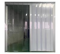 Kit Completo di Tenda a Strisce in PVC, Tenda a Strisce in plastica Trasparente per Porta del congelatore, Adatta per Magazzino, corridoio, Garage, Personalizzabile (150x200 cm/59,05x78,74 p