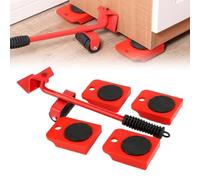 Kit completo di trasloco con sollevatore e cursori per mobili, leva regolabile in altezza e 4 ruote girevoli, strumento resistente per un facile spostamento di divani ed elettrodomestici