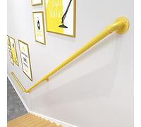 Kit completo di tubi industriali gialli con supporto a parete 2,8 m per interni ed esterni, decorazione per loft, elegante sistema di supporto da parete per la casa