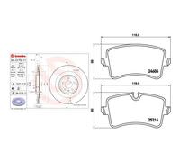 Disco freno BREMBO 09C17011 posteriore, ventilato, altamente carbonizzato, 1 Pezzo