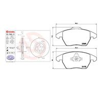 Set di pastiglie freno BREMBO Xtra P 61 076X, anteriore