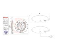 Kit completo: dischi ad alto contenuto di carbonio, pastiglie AUDI TT BREMBO