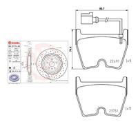 BREMBO Kit pastiglie freno, Freno a disco P85152X Compatibile con: AUDI A3 Limousine, A3 Sportback, Q3, TT, TT Roadster
